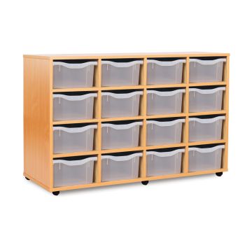 16 Double Tray Unit Clear