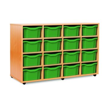 16 Double Tray Unit Green