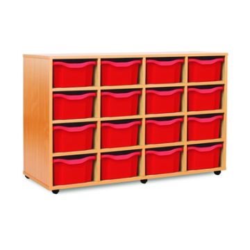 16 Double Tray Unit Red