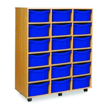 18 Double Tray Unit Blue