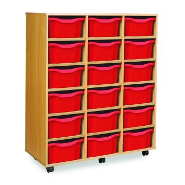 18 Double Tray Unit Red