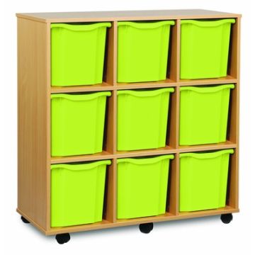 9 Quad Tray Beech Unit Lime Trays