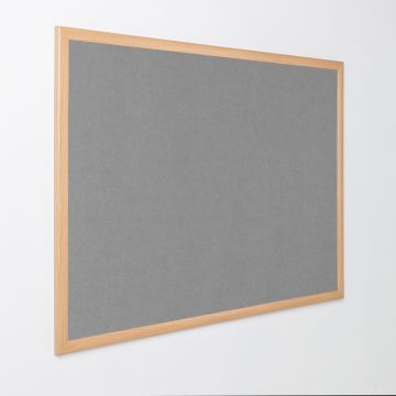 Eco Friendly Light Oak Noticeboard H1200 x W2400mm Grey