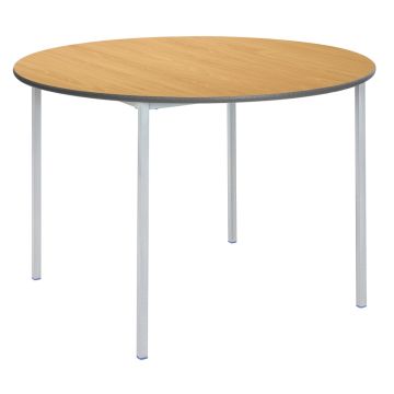 FWelded Circ PU Edge 100x100x59cm Beech Top Char Edge