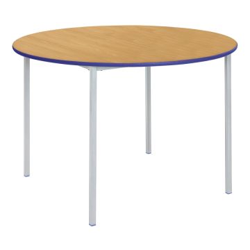 Fully Welded Circ PU Edge 710mm Beech Top Blue Edge