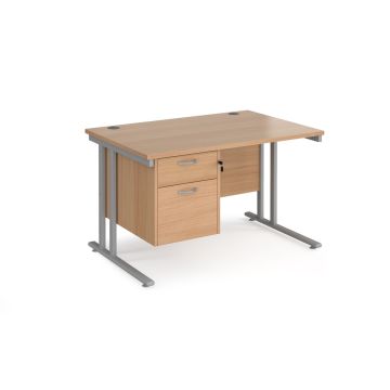 Maestro 25 Two Drawer Desk W1200mm Beech