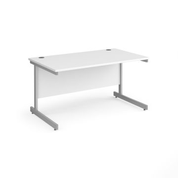 Contract 25 Straight Desk W1400mm White