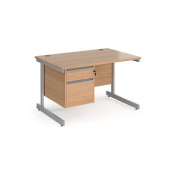 Contract 25 Two Drawer Desk W1400mm Beech