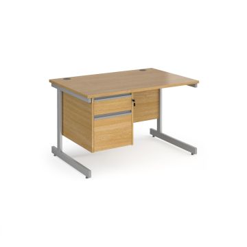 Contract 25 Two Drawer Desk W1200mm Oak
