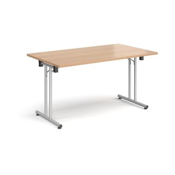 Rectangular Folding Leg Meeting Table W1400 Beech