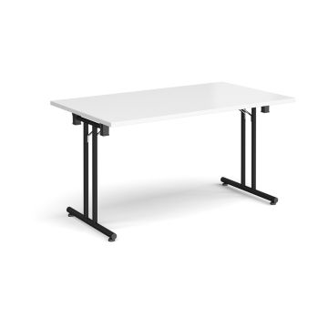 Rectangular Folding Leg Meeting Table W1400 White