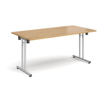Rectangular Folding Leg Meeting Table W1600 Oak