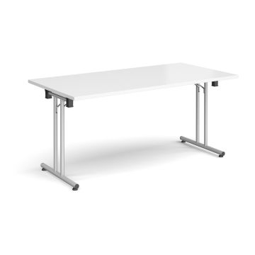 Rectangular Folding Leg Meeting Table W1600 White