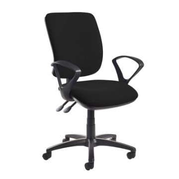 Senza Chair Fixed Arms Black