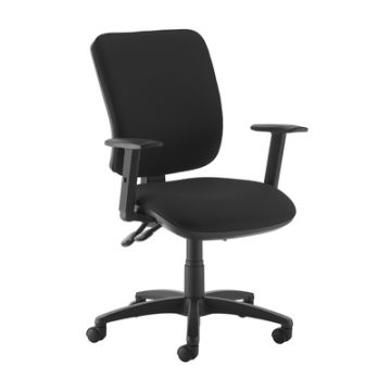 Senza Chair Adjustable Arms Black
