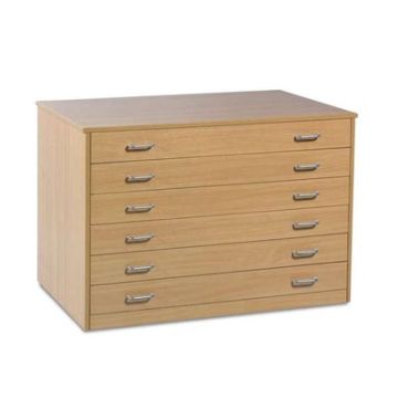 6 Drawer Plan Chest Beech