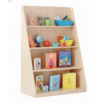 Library Unit with 4 Fixed Straight Shelves Beech Maple