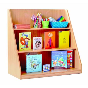 Library Unit with 3 Fixed Straight Shelves Beech Beech
