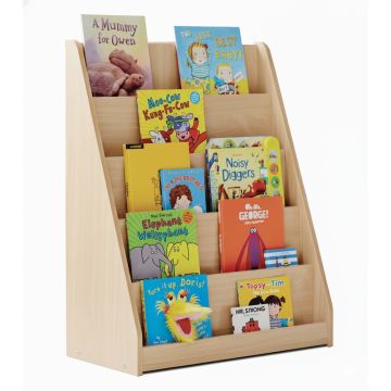 Library Unit with 4 Tiered Fixed Shelves Beech Maple