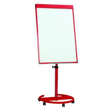 Magnetic Round Base Flip Chart Easel Red