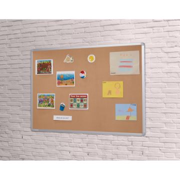 Aluminium Framed Noticeboard H1200xW1500mm Natural