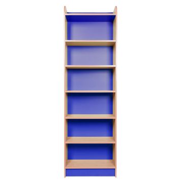 Library Bookcase Slimline Blue H2000mm