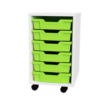 Premium 6 Shallow Tray White Unit Lime