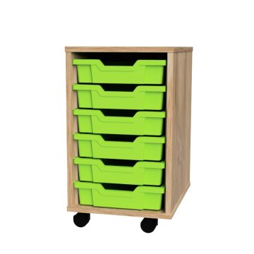 Premium 6 Shallow Tray Oak Unit Lime