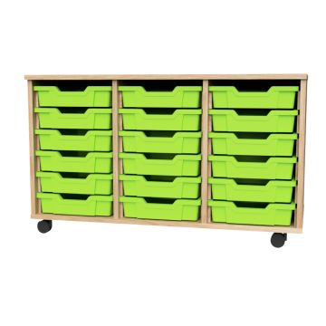 Premium 18 Shallow Tray Oak Unit Lime