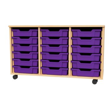 Premium 18 Shallow Tray Beech Unit Purple