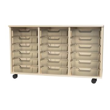 Premium 18 Shallow Tray Maple Unit Clear