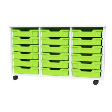 Premium 18 Shallow Tray White Unit Lime