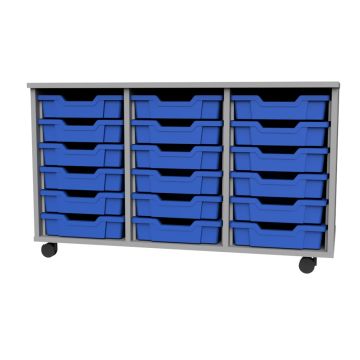 Premium 18 Shallow Tray Grey Unit Blue