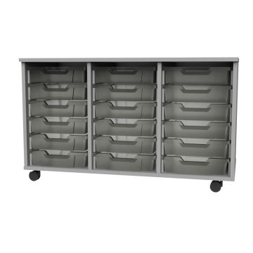 Premium 18 Shallow Tray Grey Unit Clear