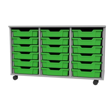 Premium 18 Shallow Tray Grey Unit Green