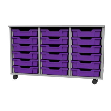 Premium 18 Shallow Tray Grey Unit Purple