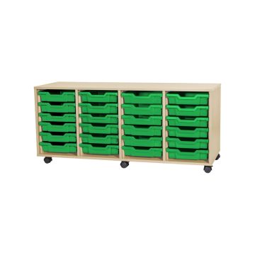 Premium 24 Shallow Tray Maple Unit Green