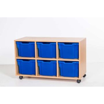 Premium 6 Extra Deep Tray Oak Unit Blue