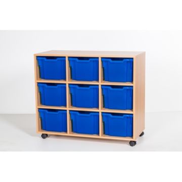 Premium 9 Extra Deep Tray Grey Unit Blue