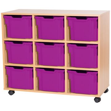 Premium 9 Extra Deep Tray Beech Unit Purple