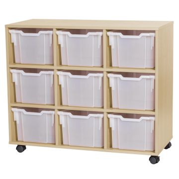 Premium 9 Extra Deep Tray Maple Unit Clear