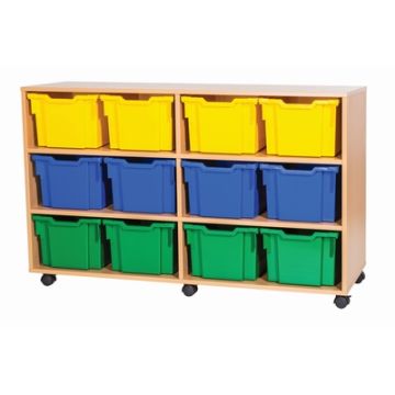 Premium 12 Extra Deep Tray White Unit Blue