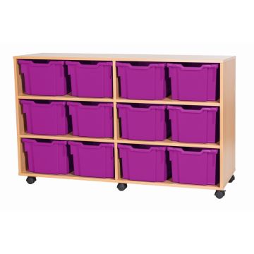 Premium 12 Extra Deep Tray Beech Unit Purple