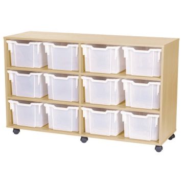 Premium 12 Extra Deep Tray Maple Unit Clear