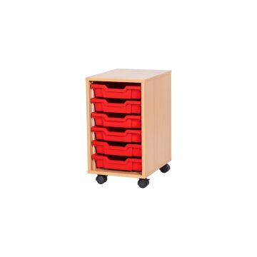 Value 6 Shallow Tray Unit Red