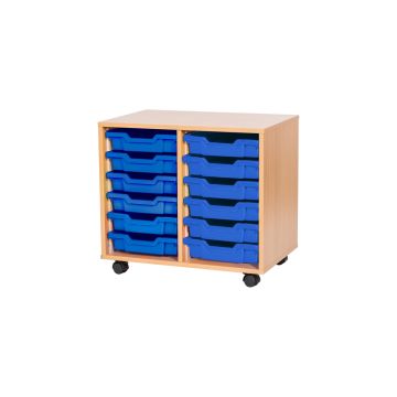 Value 12 Shallow Tray Unit Blue