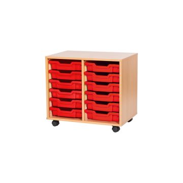 Value 12 Shallow Tray Unit Red