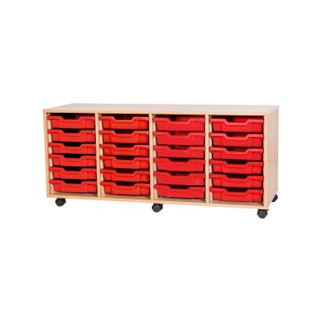 Value 24 Shallow Tray Unit Red