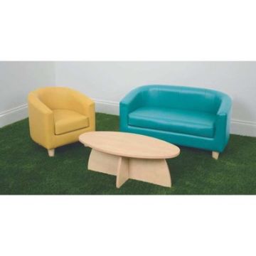 Sofa Suite Set with Low Table Cobalt Blue