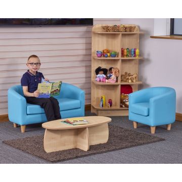 Sofa Suite Set with Low Table Turquiose